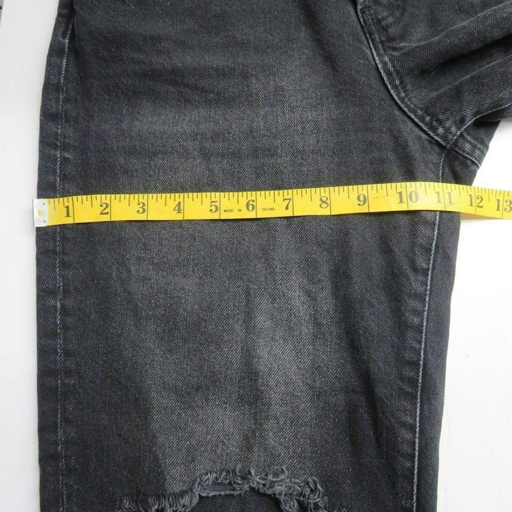 Free People We The Free Destressed Wide Leg Jeans Size 29 Black Denim - Picture 10 of 14